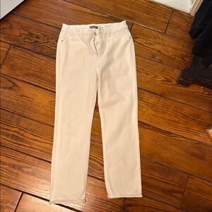 DL1961 White Mara Ankle High Rise Instasculpt Straight Jeans